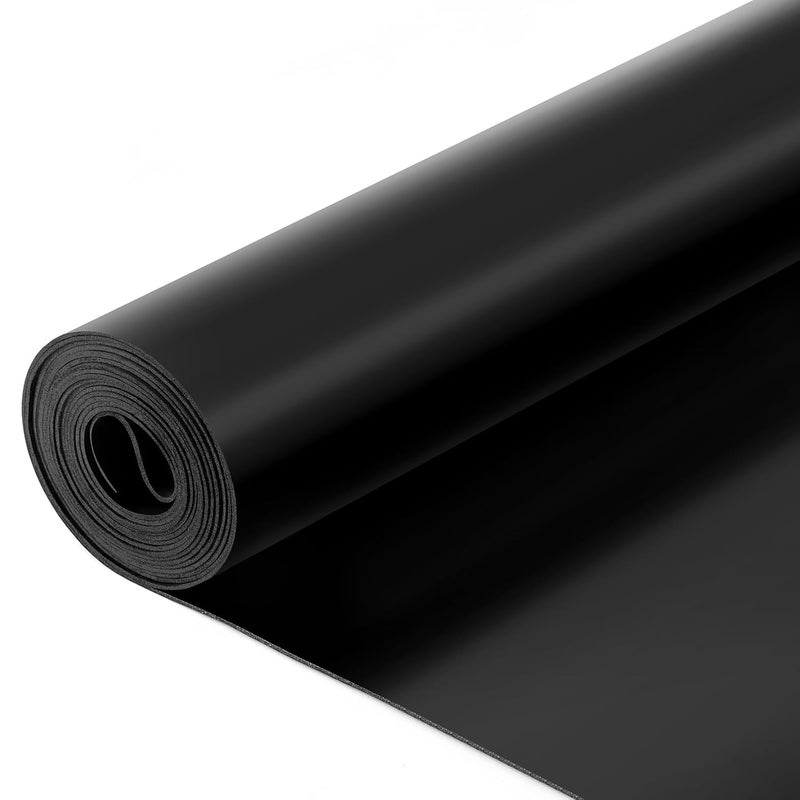 Innconee 1 Pcs Neoprene Rubber Sheets Strip Roll 1/16 Inch /20" W x 39" L Long Wear Resistant Gasket Strip for DIY Gaskets, Mats, Seals, Crafts, Flooring, Black - Image 1